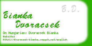 bianka dvoracsek business card